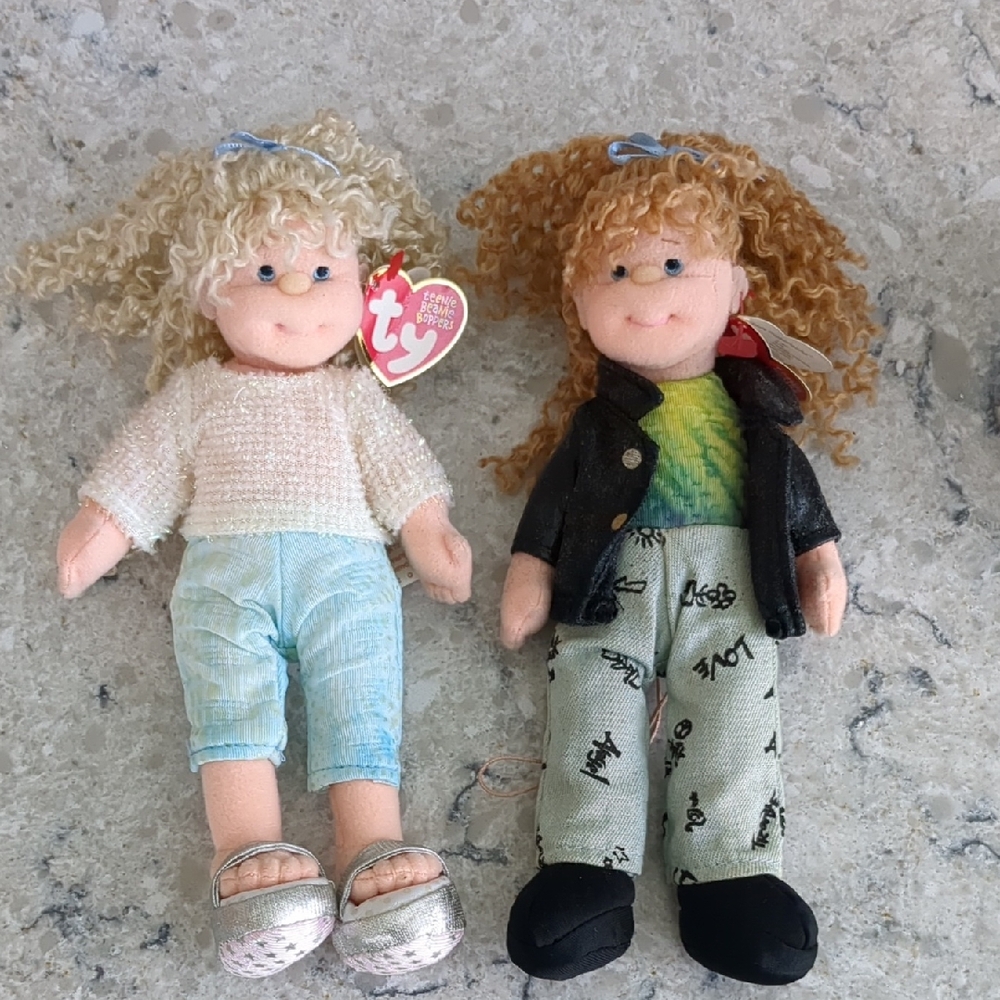 Ty Beanie Baby Retired Dolls Sassy Star and Paula Ploppertasche